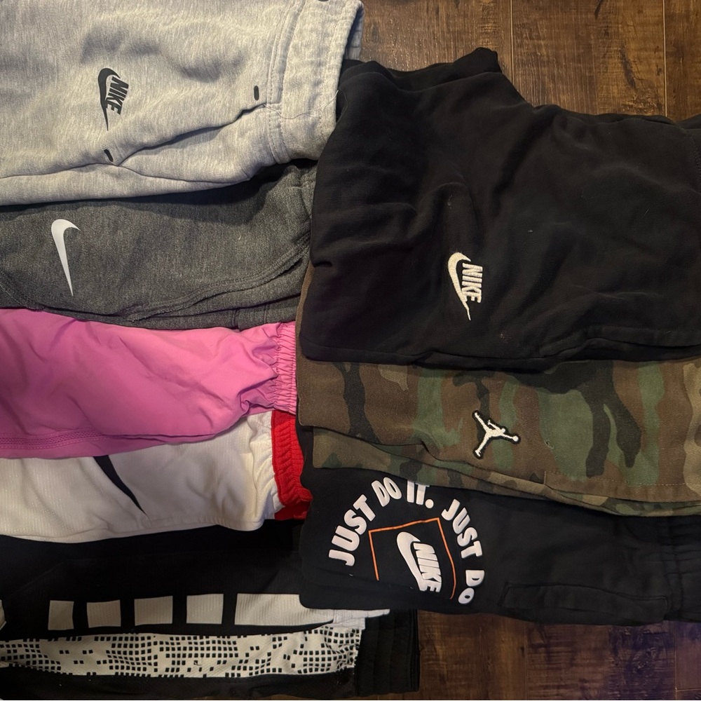 Nike Kids Shorts in Black, Gray, Pink, and Camo